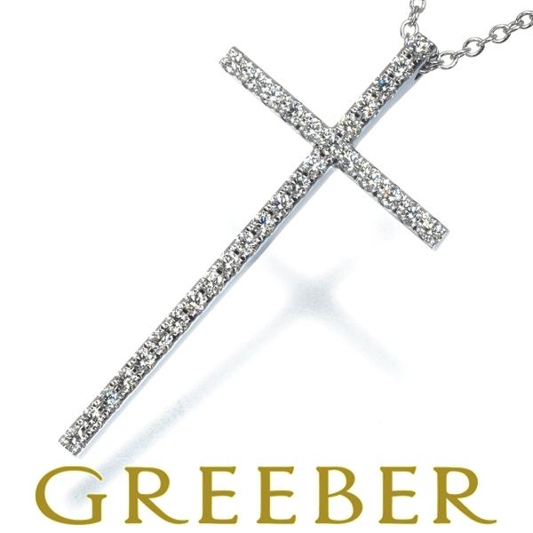 美品☆Tiffany & Co. メトロ クロスダイヤ ネックレス K18WG ティファニー TIFFANY＆CO メトロクロス ネックレス K18WG