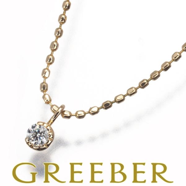 agete アガット ネックレス ダイヤ ダイヤモンド 0.04ct 一粒 K10YG 