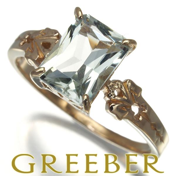 agete アガット リング グリーンクォーツ 11号 K10YG 指輪 BLJ  