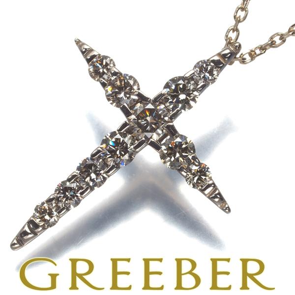 カシケイ ネックレス ダイヤ ダイヤモンド 0.70ct ネイキッド クロス  