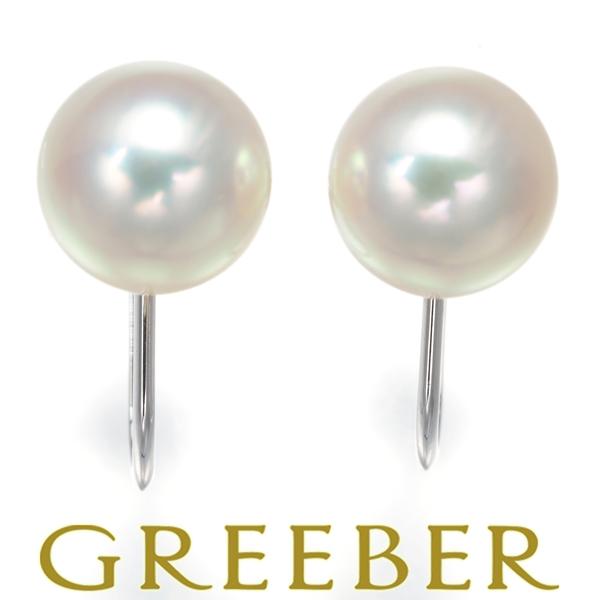 MIKIMOTO ミキモト イヤリング パール 真珠 8.0mm K18WG BLJ  