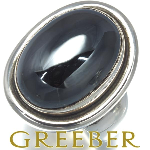 R316 George ジョージ　ジェンセン　厳かなシルバーヘマタイトリング R316 George ジョージ ジェンセン 厳かなシルバーヘマタイトリング