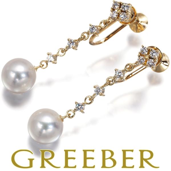 MIKIMOTO ミキモト イヤリング パール 真珠 8.2mm ダイヤ