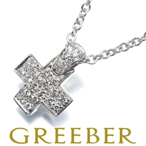 ポメラート ネックレス ダイヤ ダイヤモンド パヴェ クロス K18WG BLJ  