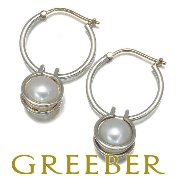 ティファニー ピアス 真珠 8.8mm/9.0mm ハードウェア フープ シルバー 925