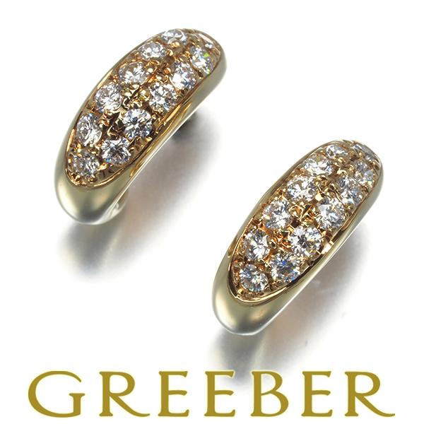 MIKIMOTO ミキモト ピアス ダイヤ ダイヤモンド パヴェ K18YG BLJ  