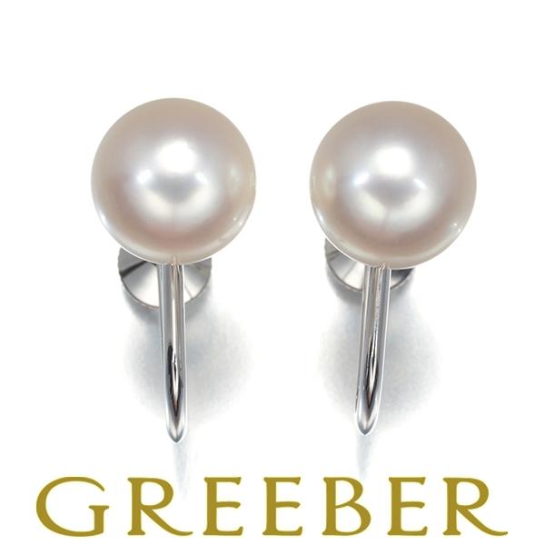 MIKIMOTO ミキモト イヤリング パール 真珠 8.2mm 一粒 K18WG BLJ  