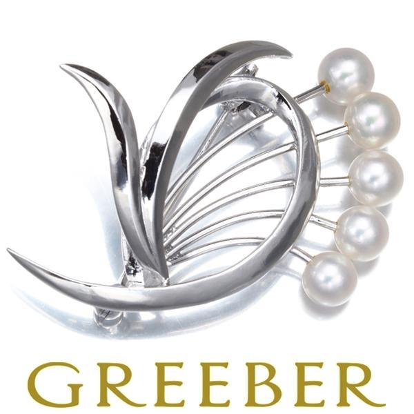 ミキモト アコヤ真珠 パール ブローチ 5.0mm-6.0mm SILVER ミキモト アコヤ真珠 パール ブローチ 5.0mm-6.0mm SILVER