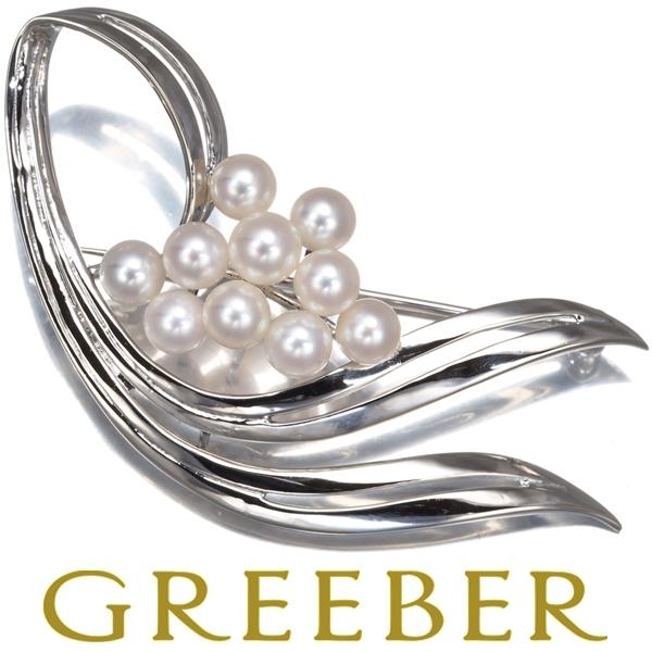ミキモト MIKIMOTO スターリングシルバー ブローチ パール MIKIMOTO ミキモト ブローチ パール 真珠 5.0-5.5mm シルバー