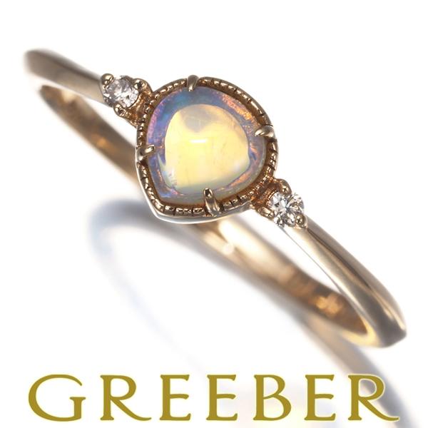 agete アガット リング オパール ダイヤ ダイヤモンド 0.01ct