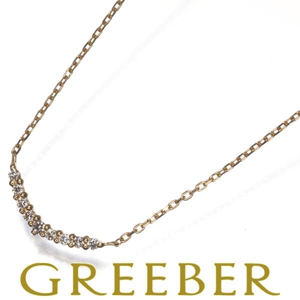 アガット K18ネックレス ダイヤ0.04ct agete アガット ネックレス ダイヤ ダイヤモンド 0.04ct K18YG