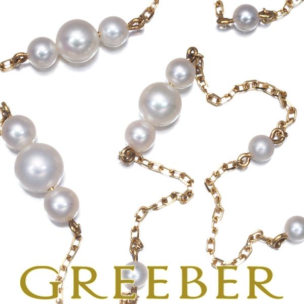 MIKIMOTO ミキモト ネックレス パール 真珠 3.0-5.7mm ステーション 