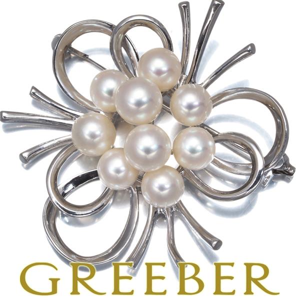 MIKIMOTO ミキモト ブローチ パール 真珠 5.8-6.4mm シルバー