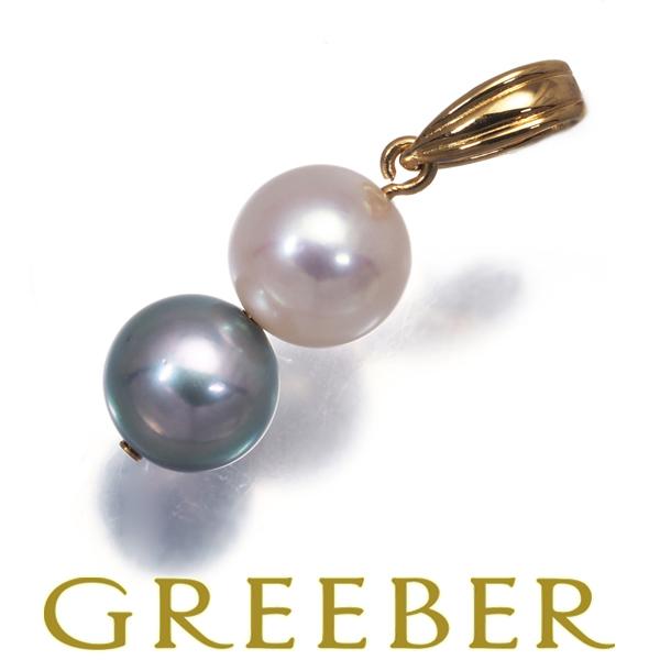 TASAKI タサキ ペンダントトップ グレーパール 真珠 6.6mm/6.8mm K18YG  