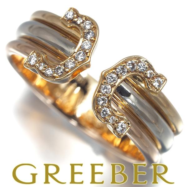 【新品仕上げ】カルティエ 2C　C2 スリーゴールド ダイヤ リング 12号 Cartier カルティエ リング ダイヤ ダイヤモンド 2C ドゥーブルC