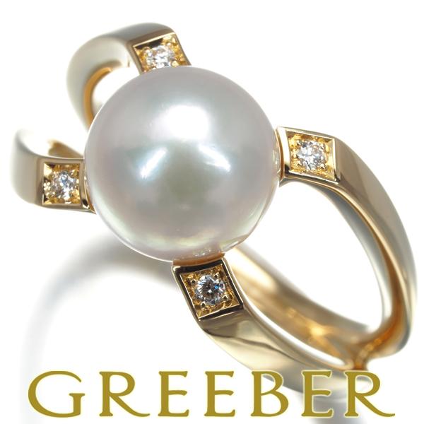 MIKIMOTO ミキモト リング パール 真珠 8.4mm ダイヤ ダイヤモンド M  