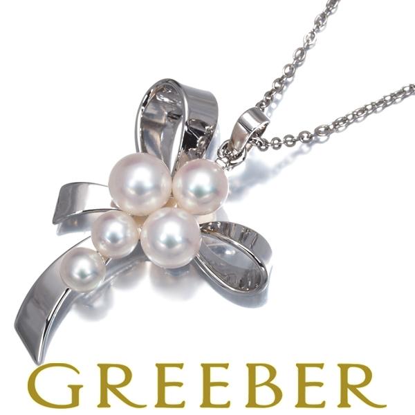 MIKIMOTO ミキモト ネックレス パール 真珠 4.5-6.0mm リボン