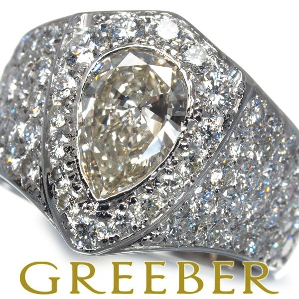 ダイヤ ダイヤモンド 1.188ct/1.67ct ペアシェイプカット パヴェ 