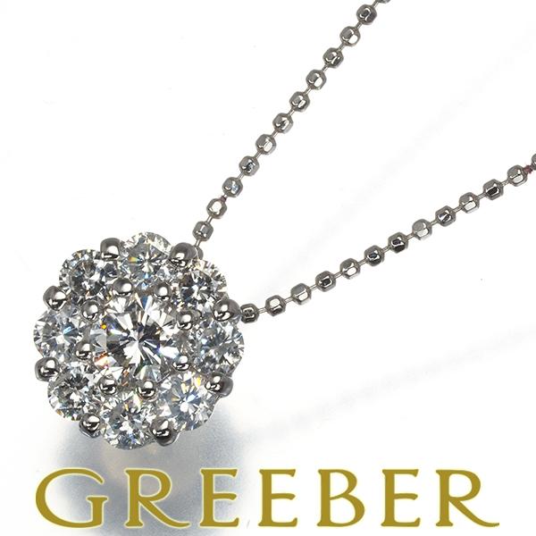 ダイヤ ダイヤモンド 0.358ct/0.65ct フラワー ネックレス Pt900/Pt850 