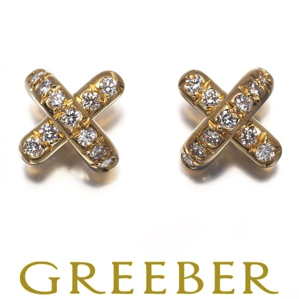 S*e様 新品同様♡ティファニー♡クロス♡750♡k18♡ピアス TIFFANY&Co. ティファニー ピアス クロスステッチ K18 750 新品