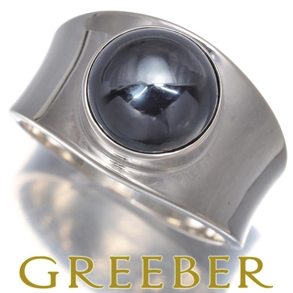 希少ジョージジェンセン約13.5号ネフライトリング指輪シルバー