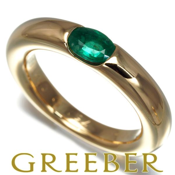 Cartier カルティエ リング エメラルド エリプス 52号 K18YG 指輪 BLJ  