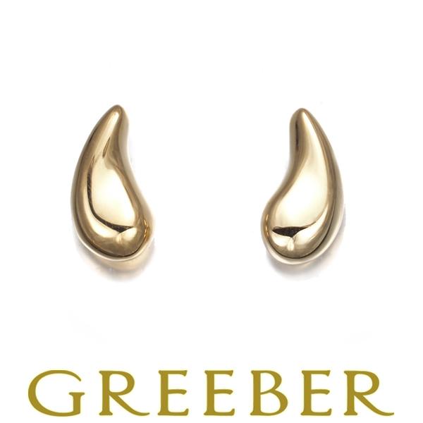 TIFFANY&Co. ティファニー ピアス ティアドロップ K18YG BLJ  