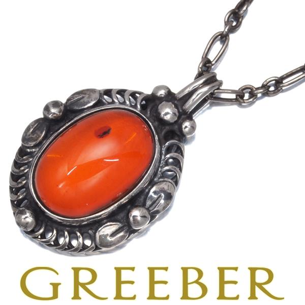 【美品】ジョージジェンセン ネックレス 琥珀 ヘリテージ 1995年 Georg Jensen ジョージジェンセン ネックレス 琥珀 コハク
