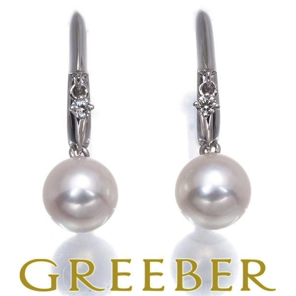 MIKIMOTO ミキモト ピアス パール 真珠 7.2mm ダイヤ ダイヤモンド  