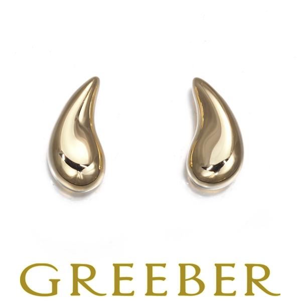 TIFFANY&Co. ティファニー ピアス ティアドロップ K18YG BLJ  