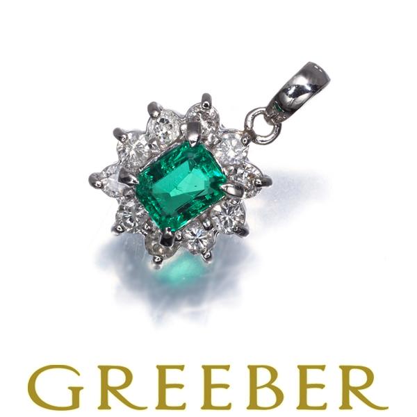 エメラルド ダイヤ クラシック ペンダントトップ エメラルド 0.395ct ダイヤ ダイヤモンド 0.31ct クラシック
