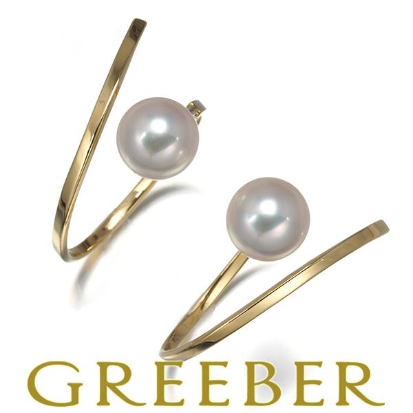 TASAKI タサキ ピアス パール 真珠 8.2mm アファインバランス フープ