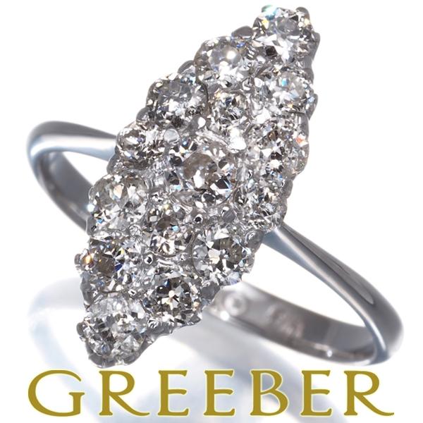 ダイヤ ダイヤモンド オールドカット ヴィンテージ リング K18WG 指輪