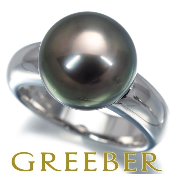 ブラックパールとダイヤのリング pt900 TASAKI（タサキ） リング ブラックパール 真珠 11.5mm 11.5号 Pt900