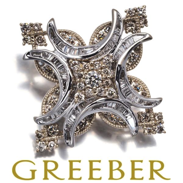 ダイヤ ダイヤモンド 0.95ct クラシック ペンダントトップ K18BG/WG