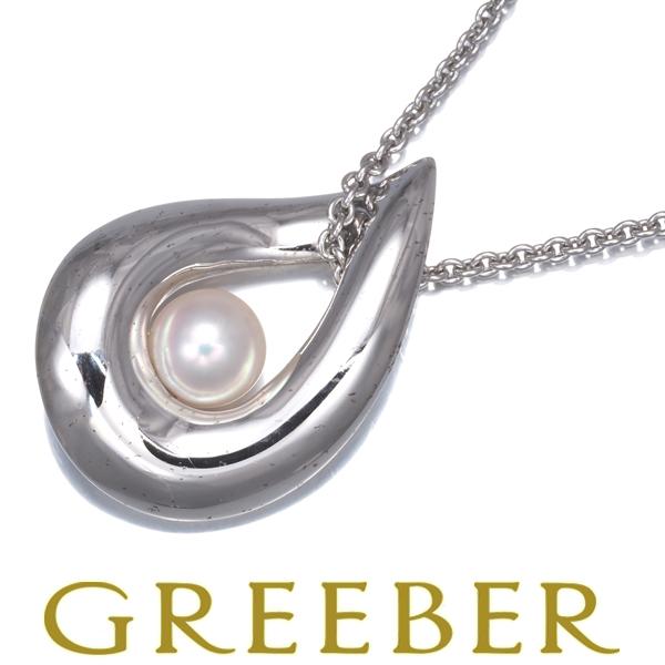 極美品✨MIKIMOTO ミキモト パール　ネックレス　ペンダント　シルバー MIKIMOTO（ミキモト） ハート パール ネックレス SV シルバー