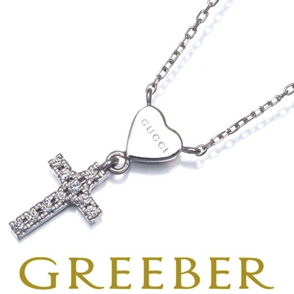GUCCI（グッチ） ネックレス ダイヤ ダイヤモンド クロスハート K18WG