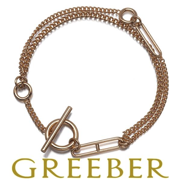 HERMES（エルメス） ブレスレット エシャペ SH 2連 K18PG 【中古】BLJ