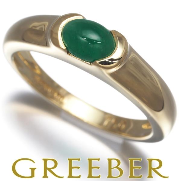 Tiffany k18 10号リング♪ TIFFANY&Co.（ティファニー） リング エメラルド カボション 10号