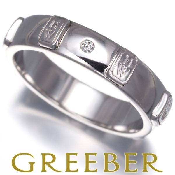 ハリー・ウィンストン（HARRY WINSTON） リング HWロゴ 15号 K18WG