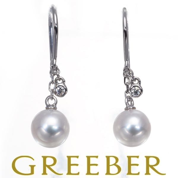 カナ MIKIMOTO K18WG 6.2mmパールピアス MIKIMOTO（ミキモト） ピアス パール 真珠 6.0mm/6.2mm ダイヤ