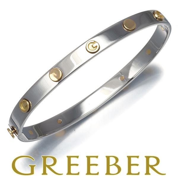 GUCCI（グッチ） ブレスレット ロゴ バングル K18YG/SS BLJ