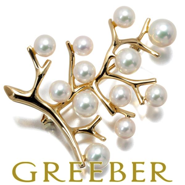 MIKIMOTO（ミキモト） ブローチ 真珠 4.8mm-7.0mm 幸福の木 K14YG BLJ