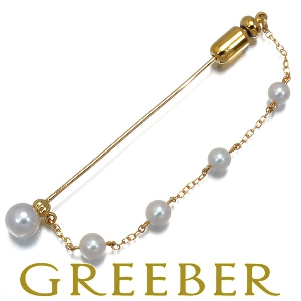 ミキモトにてクリーニング済】アコヤ パール 真珠 シルバー ピン