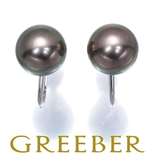 MIKIMOTO（ミキモト） イヤリング 黒蝶真珠 9.5mm 一粒 K18WG BLJ 限界 