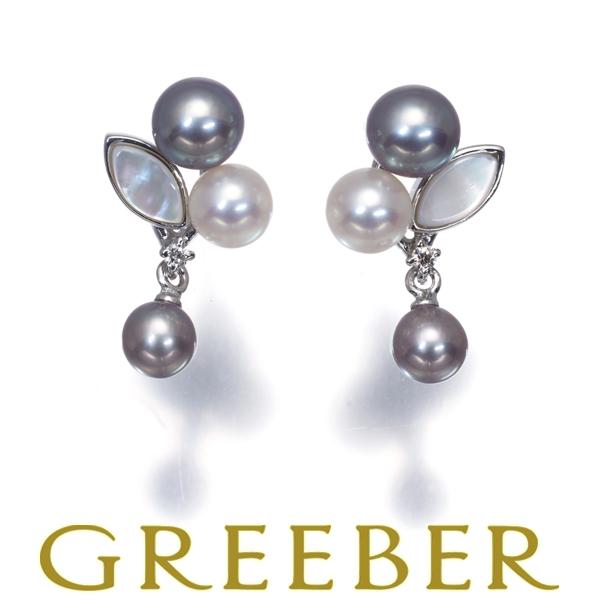 TASAKI（タサキ） ピアス 真珠 4.4-5.4mm シェル ダイヤ ダイヤモンド