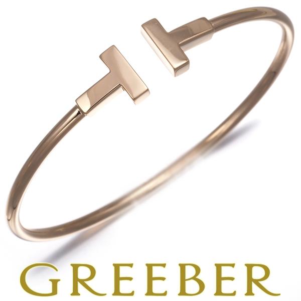 ティファニー バングル 925×750 ゴールド 18K ブレスレット 箱付 TIFFANY&Co.（ティファニー） ブレスレット Tワイヤー バングル K18PG