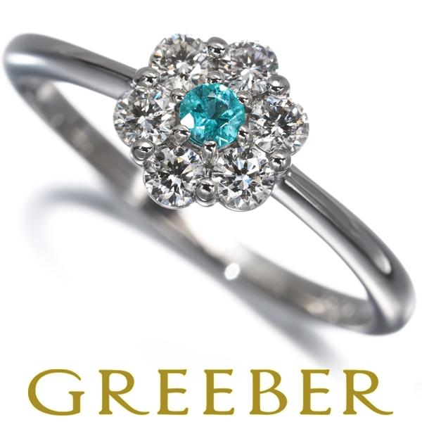 パライバトルマリン 0.05ct ダイヤ ダイヤモンド 0.29ct フラワー 