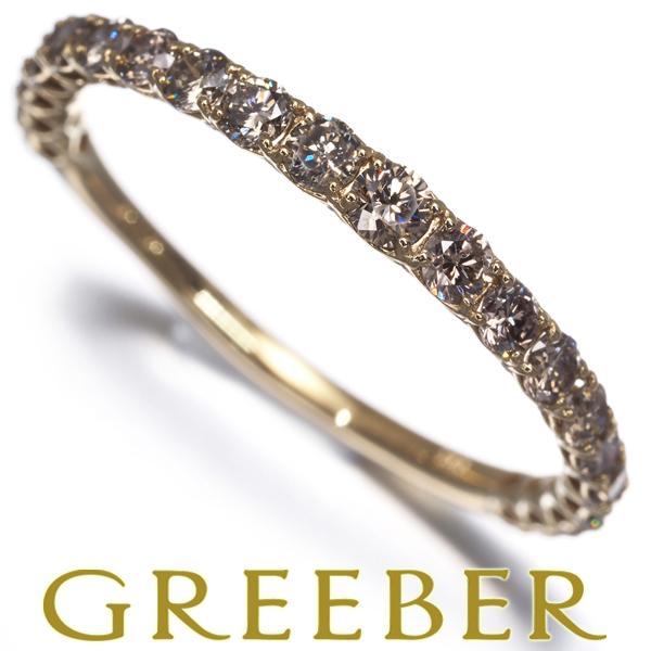 ダイヤ ダイヤモンド 0.70ct ハーフエタニティ リング K18YG 指輪 GENJ 