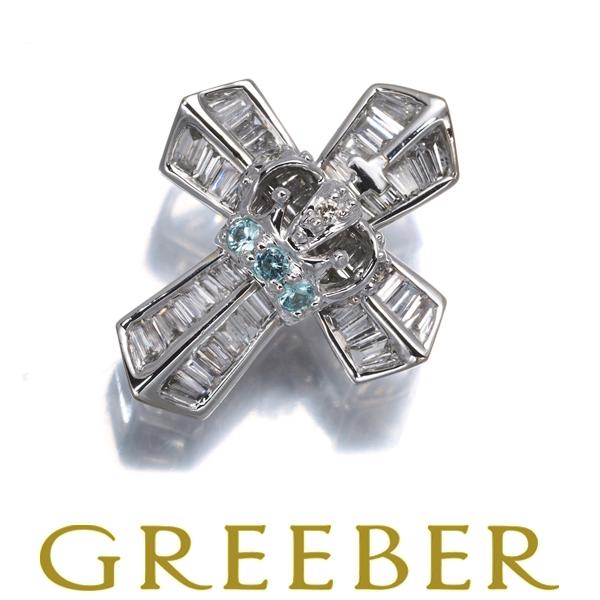 笠原真寿美 ペンダントトップ ダイヤ ダイヤモンド 0.34ct パライバ 